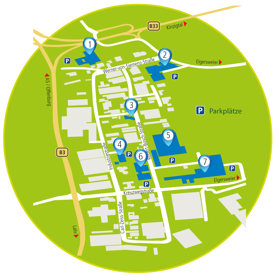 Industriegebiet Elgersweier Map